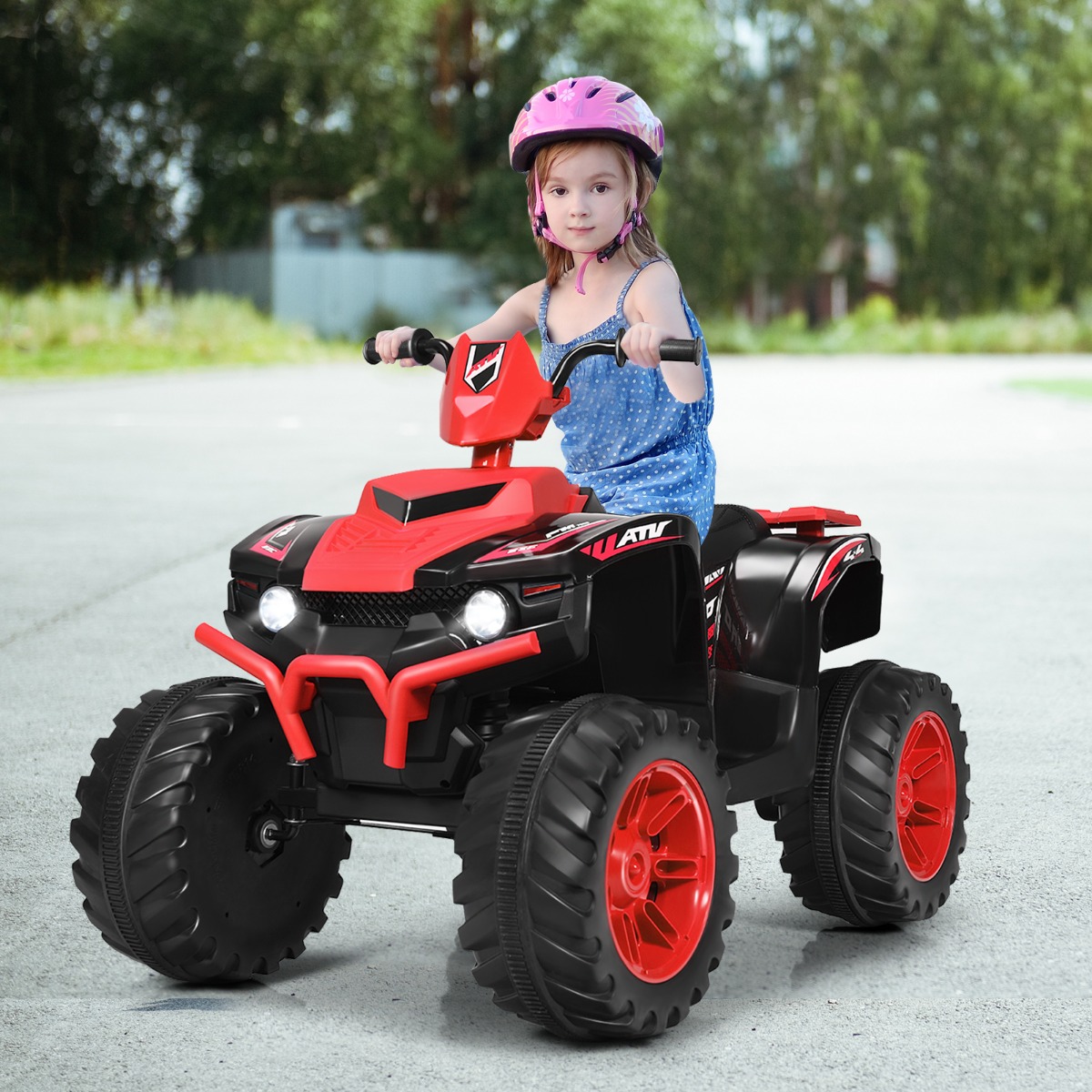 12V Elektrische kinder Quad ATV rijden op auto op batterijen aangedreven 4 wielen atvvoor kinderen v