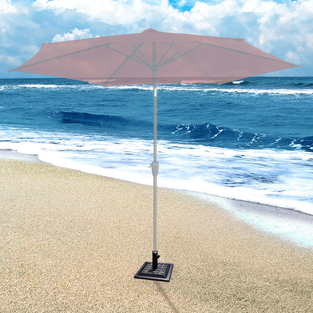 12,4KG Parasolvoet voor Patio Markt Zware Parasolvoet voor buiten Gietijzer parapluhouder voor Tuin 