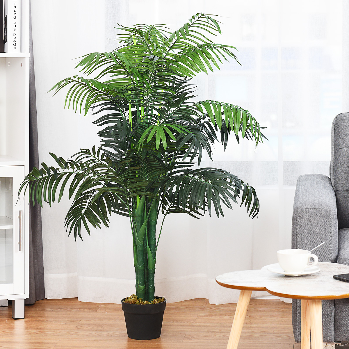 Kunstmatige plant - nep areca palmplant met kwekerij plastic pot handgemaakte kunstmatige boom