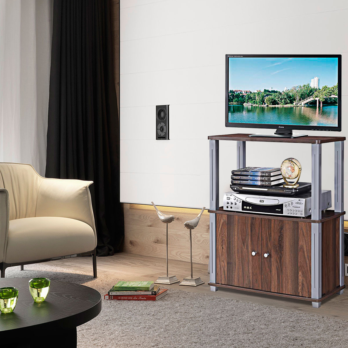 TV-meubel TV-plank TV-meubel met 4 poten 60 x 29,5 x 75 cm MDF