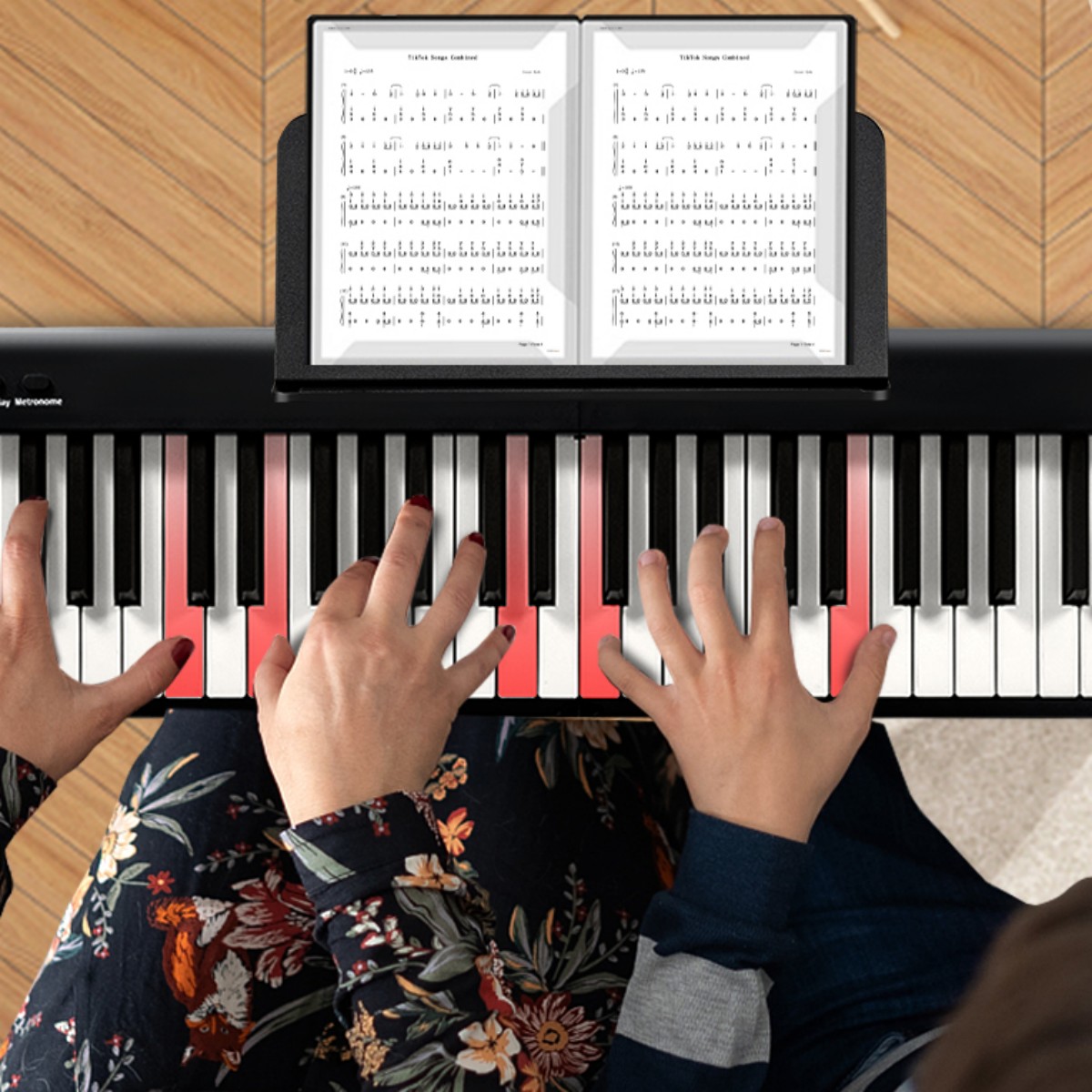 88 Toetsenbord Elektrische Piano Opvouwbaar Digitaal Toetsenbord Draagbaar (128 Ritmes 128 Tonen en 