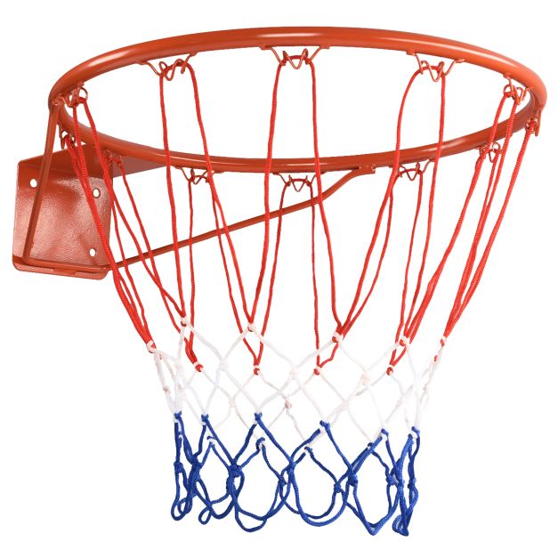 Hoepel Wandmontage Basketbal Professionele Dunking Indoor/Outdoor Basketbal Hoepel Oranje-Rood - Costway
