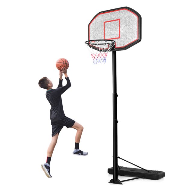 Basketbal standaard Basketbalring draagbaar Basketbal in hoogte verstelbaar van 200 tot cm - Costway