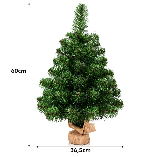 heden strottenhoofd Kast 60/90cm Kunstkerstboom Dennenboom met Cementvoet Kerstboom Groen - Costway
