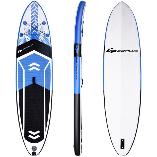 Kritisch schaamte voordat 320 x 78.5 x 15 cm opblaasbare paddleboard surfplank set - Costway