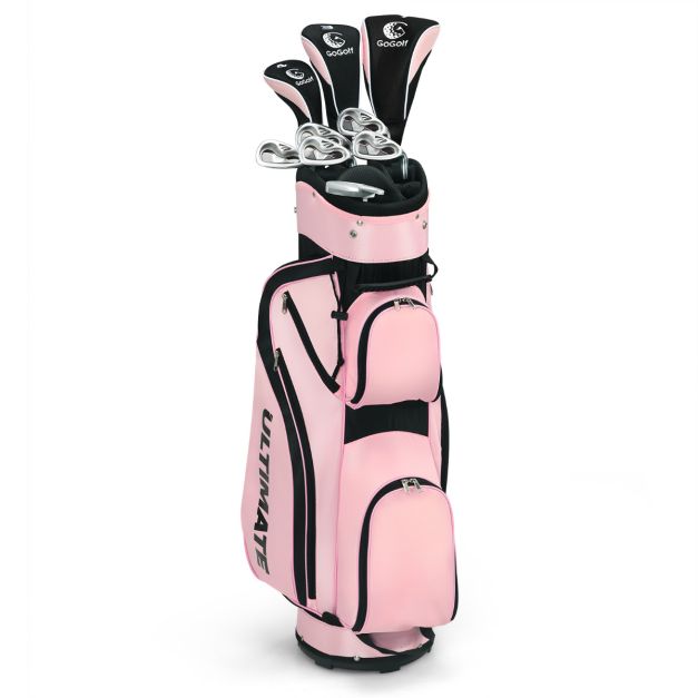 krans reactie Pelagisch 10-Delige Complete Golfset voor Dames Golfclubs set Perfect Golf Gift Pink  - Costway