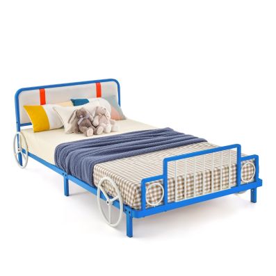 Kinderbed Jeugdbed in Autovorm Juniorbed met Gevoerd Hoofdeinde en ...