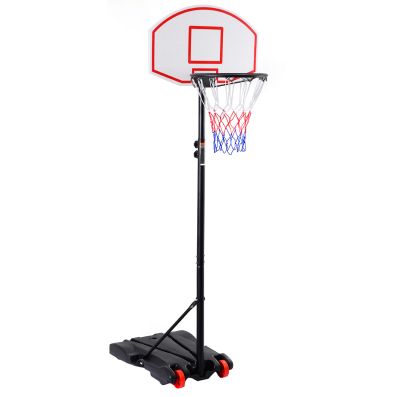 Maaltijd Discreet Ru Basketbalring met Standaard Basketbalstandaard van 180 tot 210 cm met  Wielen voor Kinderen en Volwassenen - Costway