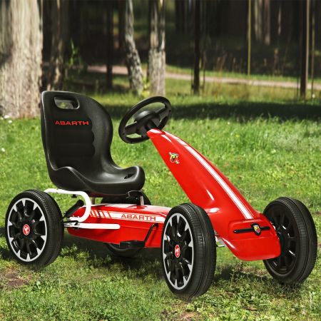Kinderpedaal Go Kart Go Kart met Verstelbare Stoel Pedal Car Pedal Go Kart Pedaalvoertuig Kindervoertuig Rood