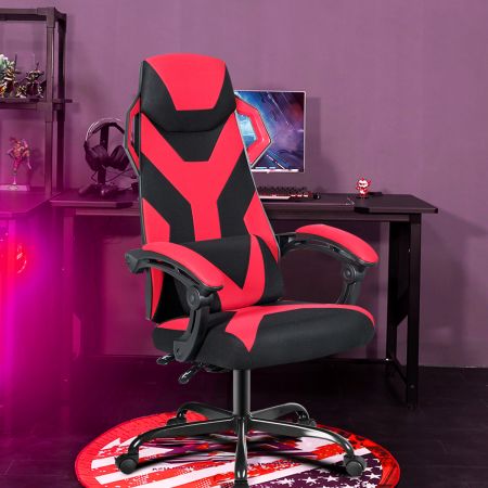 gaming stoel verstelbare bureaustoel directiestoel in hoogte verstelbare wielen racestoel rood
