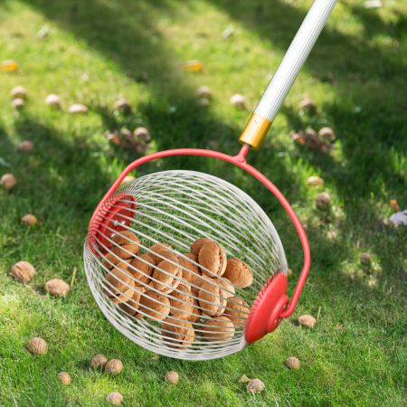 Fruitverzamelaar Notenverzamelaar Rollenverzamelaar voor het verzamelen van fruitnoten golfballen roestvrij staal 70-128cm