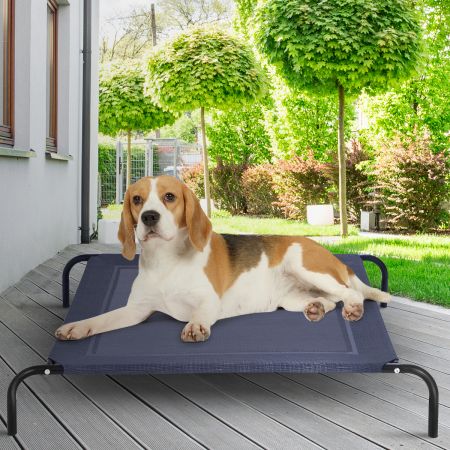 verhoogd hondenbed voor groot hondenbed zowel binnen als buiten camping stalen kader mat