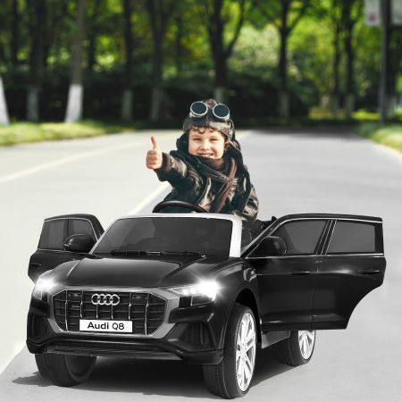 Kinderauto 12 V 3 Snelheids Elektrische Auto met 2.4G Afstandsbediening met Hoorn LED Zwart