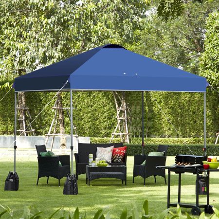 3 x 3 m pop-up tuinhuisje luifel Gazebo zonnescherm Outdoor directe bescherming tuinhuisje blauw