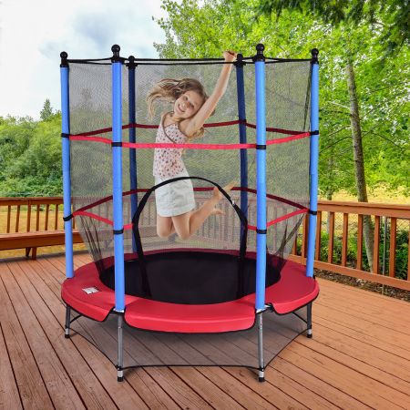 Kindertrampoline 140 cm tuintrampoline met veiligheidsnet Safety trampoline
