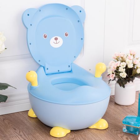 kinder potjestraining stoel wc trainer baby potje potje stoel met handgrepen voor zindelijkheidstraining voor peuters vanaf 6 maanden +- blauw