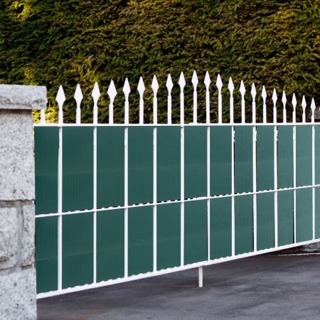 Privacy Fence Panel PVC Fence Fence Fence Cover Privacy Windscherm 35m x 19cm Donkergroen