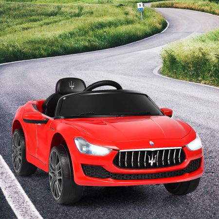 12V Maserati kinderauto met 2.4G afstandsbediening & muziek & LED voor kinderen vanaf 3 jaar Rood