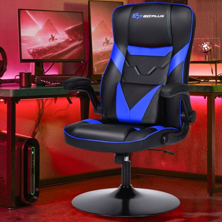 bureaustoel in hoogte verstelbare gaming stoel racestoel werkstoel computer stoel blauw