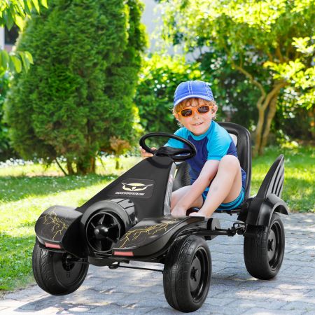 Skelter voor kinderen Skelter met remmen Trapauto Verstelbaar zitje Trapauto Kinderauto 112x62x61cm