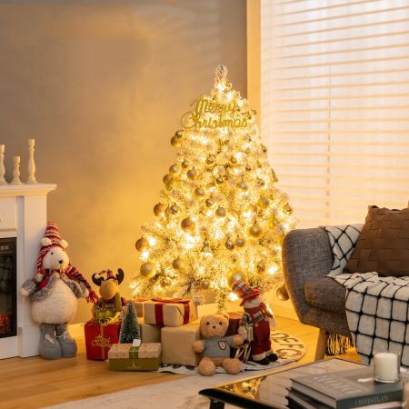 Snowflake-kerstboom met 295 tips en 150 warmwitte LED-lampjes 137 cm