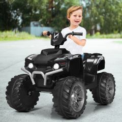 Costway 12V Elektrische kinder Quad ATV rijden op auto op batterijen aangedreven 4 wielen atvvoor kinderen vanaf 3 jaar zwart