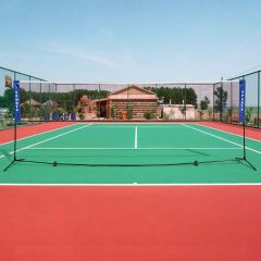 Costway Badmintonnet Shuttle net Tennisnet Volleybalnet met Standbag 3M 4M