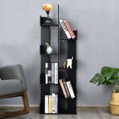 Costway 8-laagse boekenkast multifunctionele boekenplank met 8 open compartimenten ruimtebesparende Zwart