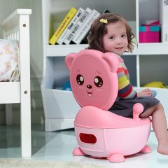 Kinder potjestraining stoel wc trainer baby potje stoel met handgrepen voor zindelijkheidstraining peuters vanaf 6 maanden roze