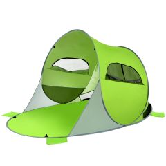 Costway grote pop-up strandtent opvouwbare strandtent 3-4 persoons strandtent zonneschermtent groen