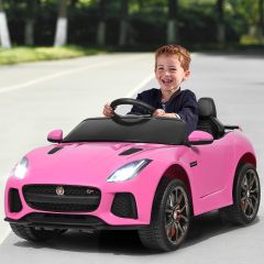 Elektrische Kinderauto met Verhalen &amp; Muziek &amp; Claxon &amp; Koplampen 12V Kindervoertuig met 2.4G Afstandsbediening Roze