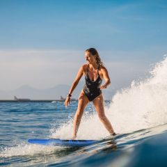 Bodyboard Lichtgewicht Strand Drijvend Board voor Kinderen en Volwassenen 106cm Blauw