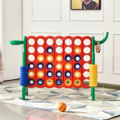 Reuze 4-in-a Rij Jumbo 4-tot-score Reuze Spelset voor Kinderen & Volwassenen Binnen Buiten Familie Verbind Spel (Groen)