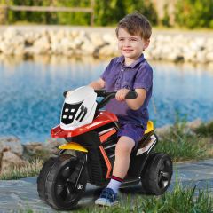 Costway speelgoed motorfiets elektrische motorfiets met muziek en claxon elektrisch voertuig voor kinderen 