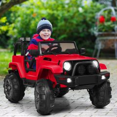 Elektrische Jeep 12 V Kinderauto met 2, 4 G Afstandsbediening Elektrische Auto met Muziek Rood