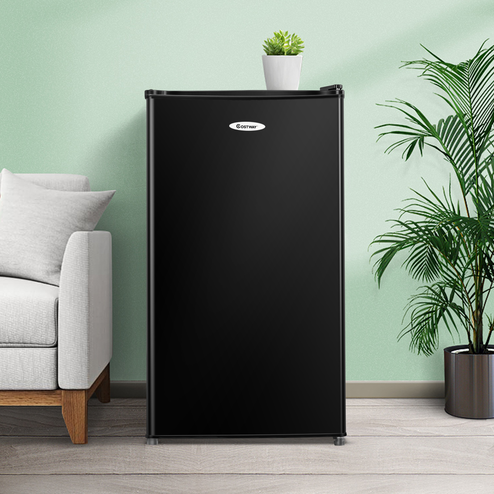 Compacte drank koelkast mini koelkast met verstelbare verwijderbare planken regelbare temperatuur en