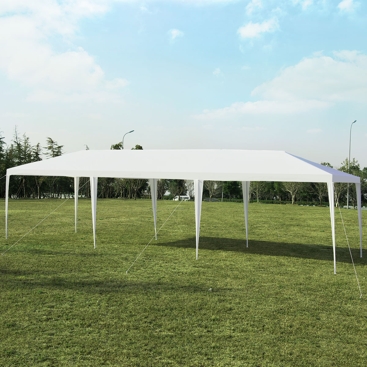 3 x 9 m Paviljoen Tuinpaviljoen Partytent Tuintent voor Feesten Bruiloft en Activiteiten Wit